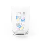 なでしこ@デザインの花柄×ウサギ Water Glass :front