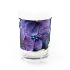 8l0の紫陽花　紫 Water Glass :front