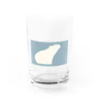 ぽぽもりのシロクマ Water Glass :front