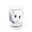 chiyonohanaのかがみよかがみ（黒線） Water Glass :front