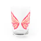 せきね まりのの蝶々の羽(ピンク) Water Glass :front