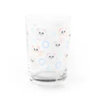 からっぽのオーブンの極限まで丸いポメラニアン・クリアドット Water Glass :front