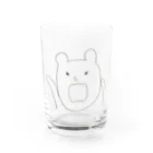 ひよこまめのくまガオー Water Glass :front