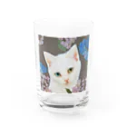 おちょぴの紫陽花としろねこ Water Glass :front