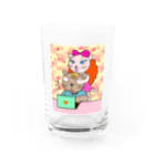紫キャベツのネコの恋人たち Water Glass :front