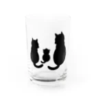 kuronyansuzuの黒猫親子 Water Glass :front