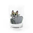 tamakoのtamakoアコーディオンねこ Water Glass :front