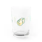 ちぐはぐ屋さんのポップコーン３つ Water Glass :front