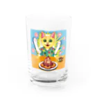 油絵描きの小物売り場のハワイアンパンケーキ（旅行エンジョイ） Water Glass :front