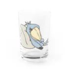 のんびりイラスト商店のくつろぎハシビロコウ Water Glass :front