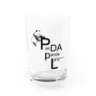 PANDA panda LIFE***の文字を運ぶパンダ Water Glass :front