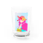 ヒロミンゴフラミンゴの夏の女の子 Water Glass :front