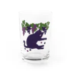 喫茶こぐまやの葡萄と黒猫 Water Glass :front