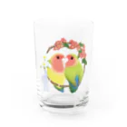 楓工房 ＊suzuri店＊のコザクラ森の結婚式 Water Glass :front