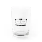 パパンパンダのふたごパンダ ロゴ Water Glass :front