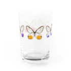 てふのようちえんのスカシジャノメ5種盛り合わせセット Water Glass :front