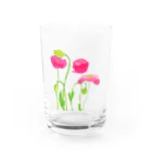 papricaのもも色ポピー Water Glass :front