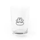 アベカワのくもの上のアベカワうさぎ Water Glass :front