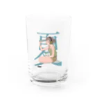 青い甘夏店の青い夏 Water Glass :front