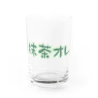 QB🦖の抹茶オレ Water Glass :front