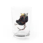 ウエダマサノブ＠アトリエ縄文じいさんのくつねこ Water Glass :front