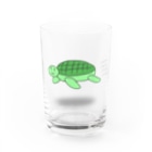 グリーン・ザ・ジャンゴウの浮いタートル Water Glass :front
