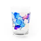 名前詩〜栞〜＆kohaku_no.5のおめでとう㊗︎ Sky Blue Water Glass :front