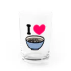 マォのアイラブうどん Water Glass :front