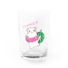 みるくま商店の夏だ！スイカだ！フェレット（アルビノ） Water Glass :front