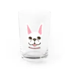 タバタ画房のフレンチブルドックくん　ホワイト Water Glass :front