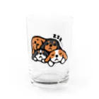 BLENHEIMのキャバリアパピーだんご Water Glass :front