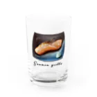 McLion🦁3DCG/イラストのJapanese  Grilled salmon Water Glass :front