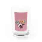 🤎C.S.K🤎のフラワーアートなトイプー🐩🌸 Water Glass :front