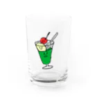 はらぺこ屋のメロンソーダくん Water Glass :front