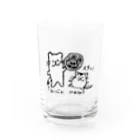 M&Bworksたかむらすずなのオコジョの落書き Water Glass :front