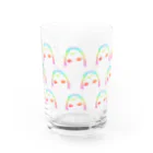 Atelier 67のハリネズミ(レインボー)がいっぱい Water Glass :front