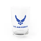 rikunosukeshopのU.S.A.F ロゴ　アイテム Water Glass :front