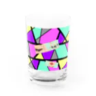 Ｍ✧Ｌｏｖｅｌｏ（エム・ラヴロ）の赤いくちびる💋（モザイク） Water Glass :front