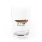 raraのゆるかわTシャツ屋さんのアロワナ Water Glass :front