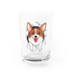 HANA’s NOSE CLIMBINGのCorgi_hana_T01 Water Glass :front