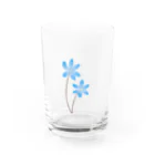 小さな星の庭の青いお花 Water Glass :front