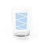 ○○の気分のスカイブルーと白の階段 Water Glass :front