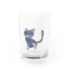 mamemimumoのハチワレにゃんこ Water Glass :front