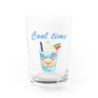 little lion house公式ショップ（大人のためのねこ）の白くまさんの青空ゼリーのクリームソーダ Water Glass :front