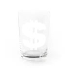 風天工房のドル記号（白） Water Glass :front