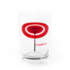 Graphicersの赤い傘 Water Glass :front