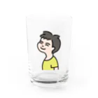 ハハのつぶやきのムスコ_イエロー Water Glass :front