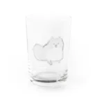 しまの笑うポメくん Water Glass :front