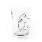 tararinのチョウチョと仔犬 Water Glass :front