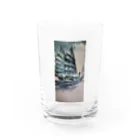 210210210のグリーンブルーな風No.2☆ Water Glass :front